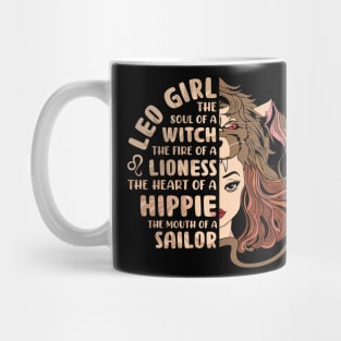 Zodiac Leo Girl Mug